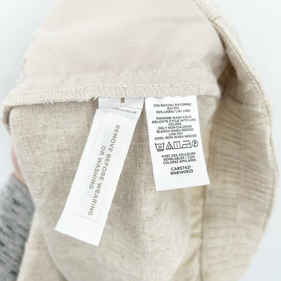 Ann Taylor Loft Womens Bundle Lot (2) Linen Blend Summer Beach Lounge Shorts L - Picture 10 of 11